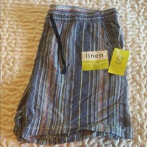 Juniper + Lime Linen Blend Shorts